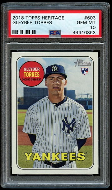 Gleyber Torres 2018 Topps Heritage High #603 PSA 10 Gem Mint