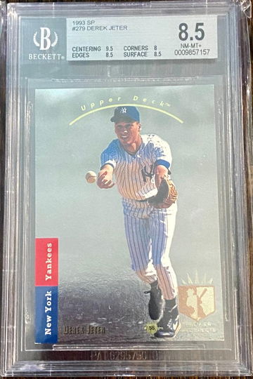BGS 8.5 w/9.5 1993 Upper Deck SP Foil DEREK JETER ROOKIE Card RC #279