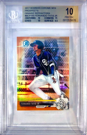 2017 Bowman Chrome Mini Fernando Tatis Jr Orange /25 BGS 10 Pristine