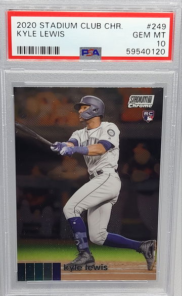 2020 Stadium Club Chrome #249 Kyle Lewis RC PSA 10