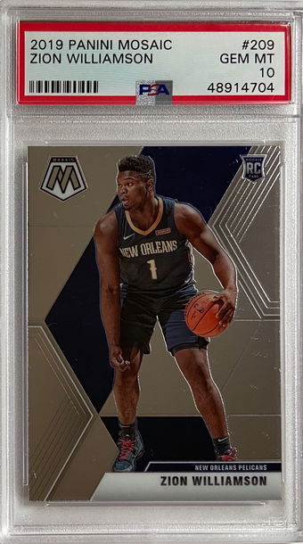 2019 Panini Mosaic Zion Williamson #209 GEM Mint PSA 10