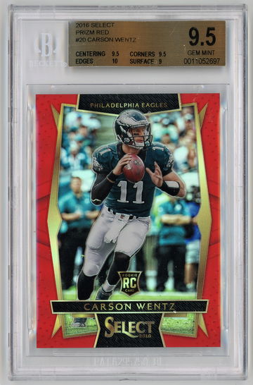 2016 Select Prizm Red /99 Carson Wentz BGS 9.5 *******SALE PRICE*******