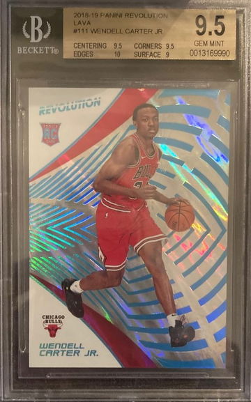2018-19 Wendell Carter Jr. Rookie RC #/10 Lava Panini Revolution #111 BGS 9.5