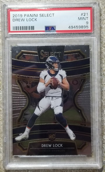 2019 drew lock select rookie psa mint 9