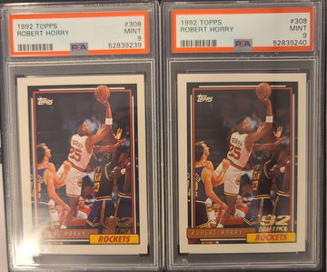 Lot Of 21992 Topps #308 Robert Horry Rookie Cards 92 Draft Picks Both PSA 9