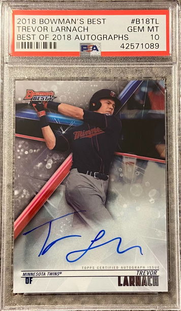 2018 Bowmans Best Trevor Larnach RC Auto PSA10