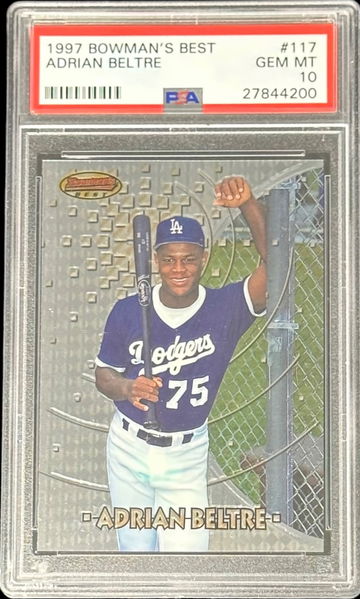 1997 BOWMAN'S BEST ADRIAN BELTRE ROOKIE PSA 10 GEM MINT 