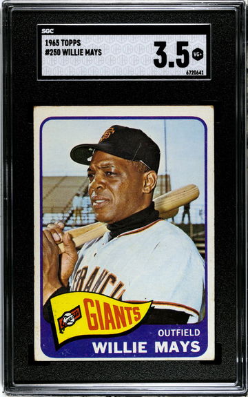 1965 Topps #250 Willie Mays SGC 3.5 VG+