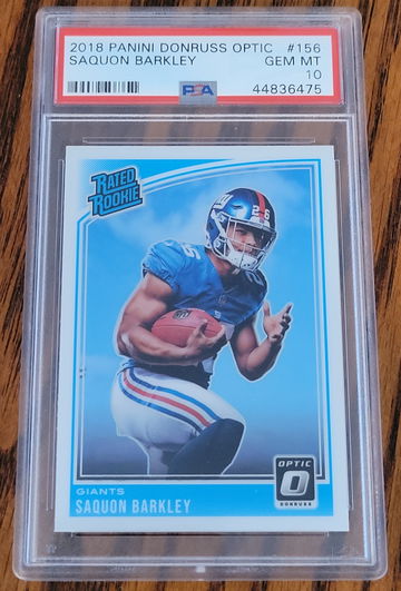 2018 Panini Donruss Optic Saquon Barkley PSA 10
