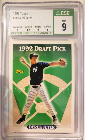 Derek Jeter 1993 Topps Rookie CSG 9