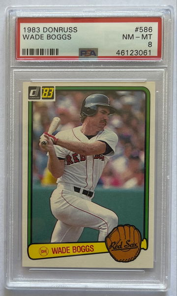 1983 Wade Boggs topps #586 psa 8 nm-mint Boston Red Sox
