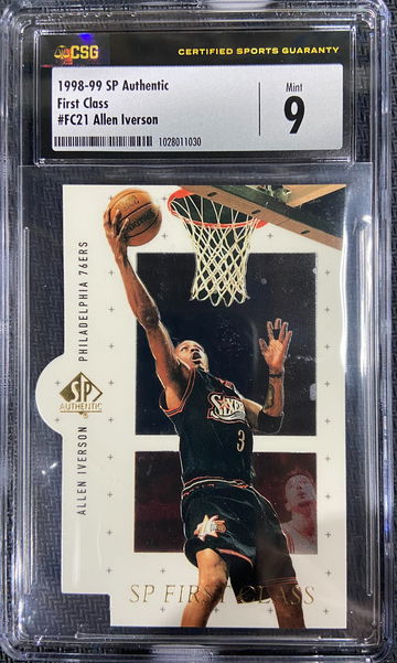 1998-99 SP Authentic First Class Allen Iverson CSG 9 MINT! HOF