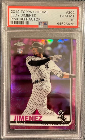 2019 Topps Chrome Pink Refractor Eloy Jimenez #202 PSA 10 GEM MINT