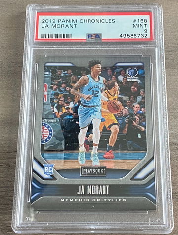 2019-20 Panini Chronicles Basketball Ja Morant Playbook Rookie Card #168 PSA 9 B