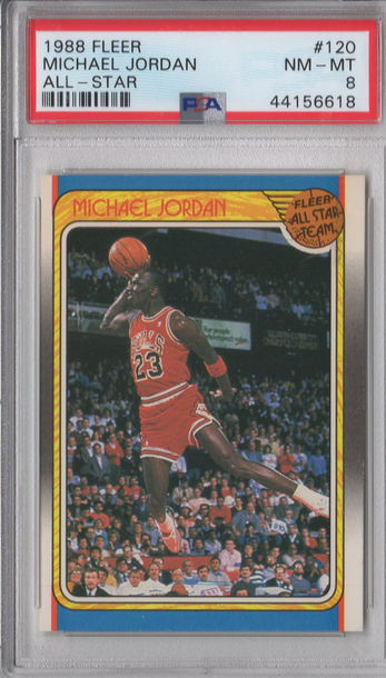 1988 Fleer Michael Jordan All-Star PSA 8