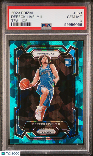 2023 Panini Prizm Dereck Lively II #163 Teal Ice PSA 10