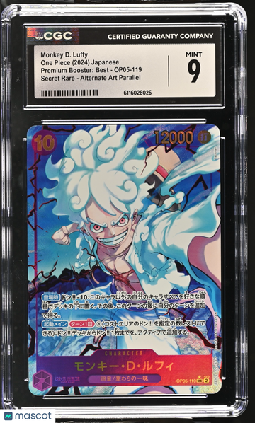 2024 One Piece Premium Booster: Best Monkey D. Luffy Alternate Art Parallel Japanese / CGC 9 #OP05-119