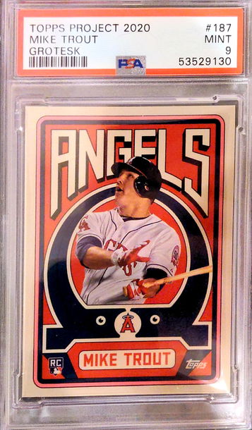 2020 Topps Project 2020 Trout/Grotesk #187 PSA 9