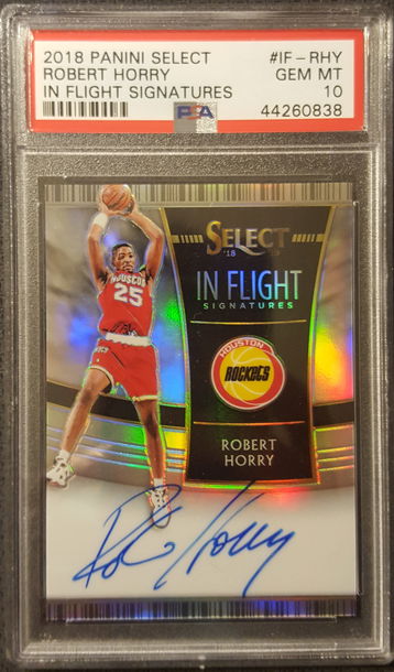 2018 Panini Select Robert Horry Auto */199 Houston Rockets PSA 10