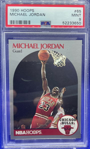 1990 HOOPS #65 MICHAEL JORDAN CHICAGO BULLS HOF PSA 9 MINT
