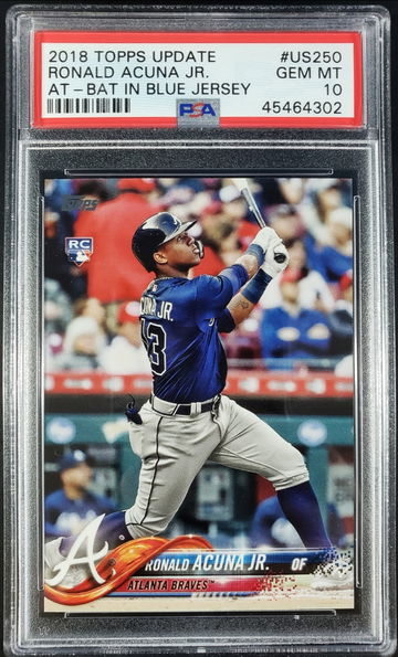 2018 Topps Update Ronald Acuna RC PSA 10 lot of (11)