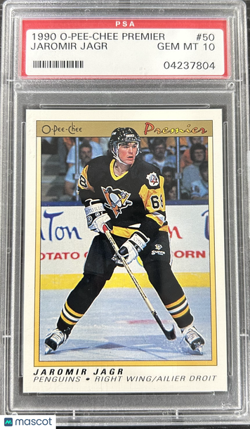 1990 O-Pee-Chee Premier Jaromir Jagr #50 PSA 10