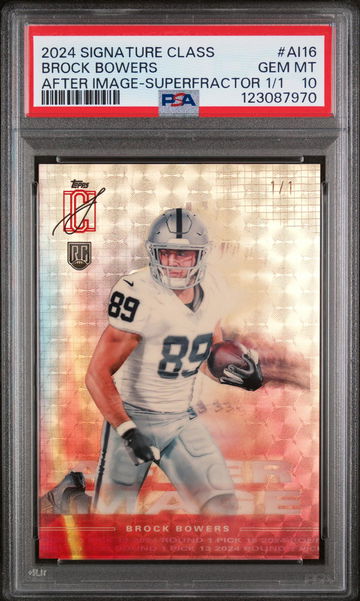 2024 Topps Signature Class After Image Superfractor 1/1 Brock Bowers #AI16 PSA 10