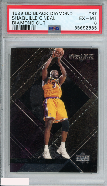 1999 UPPER DECK BLACK DIAMOND SHAQUILLE O NEAL #37 DIAMOND CUT HOF PSA 6 EX-MT