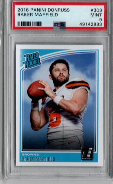 2018 Donruss Baker Mayfield PSA 9