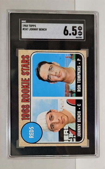 1968 Topps Johnny Bench RC #247 - SGC 6.5 EX-NM+ Reds HOF Rookie