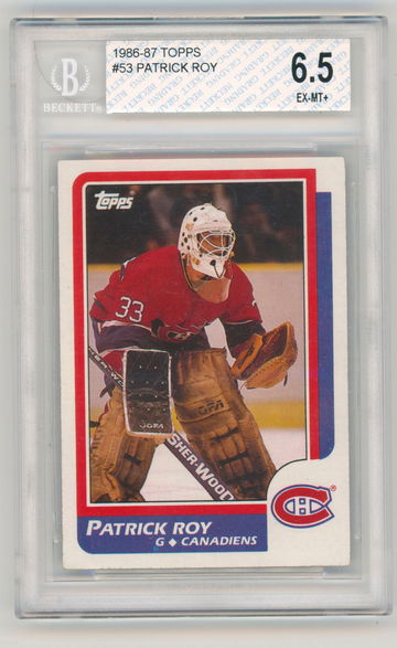 1986-87 TOPPS PATRICK ROY #53 BGS 6.5
