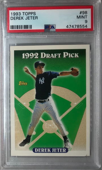 Derek Jeter Rookie - 1993 Topps  #98 - PSA 9 Mint - New York Yankees