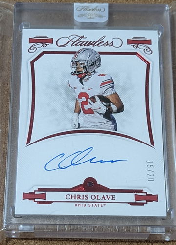 2022 Flawless 🏈 Chris Olave Encased Ruby Rookie Auto /20 Saints RC SSP 🔥