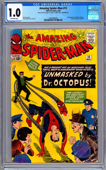 AMAZING SPIDER-MAN #12 CGC 1.0 *3RD DOC OCTUPUS* STAN LEE STEVE DITKO ART 1964