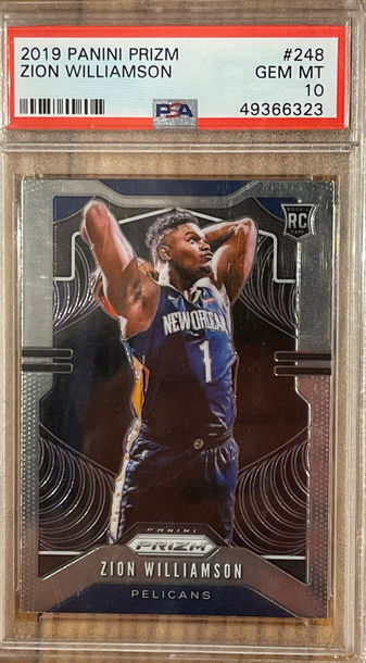 Zion Williamson Prizm rookie card PSA 10