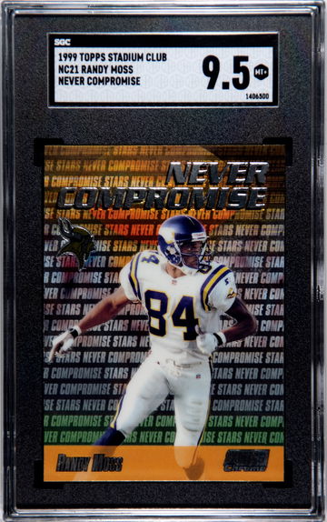 Randy Moss 1999 Topps Stadium Club Never Compromise NC21 SGC 9.5