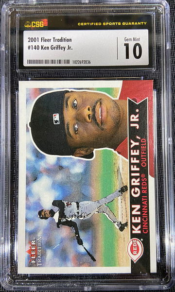 2001 Fleer Tradition Ken Griffey Jr CSG 10 GEM MINT POP 2!!