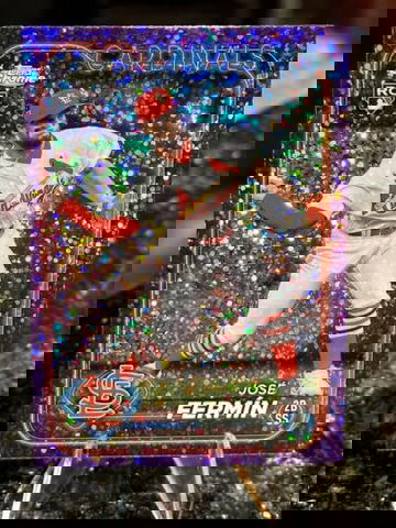 2024 Topps Chrome JOSE FERMIN RC Purple Speckle Refractor #/299 Stl. Cardinals