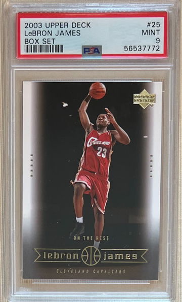 2003 Upper Deck LeBron James #25 Box Set PSA 9 rookie