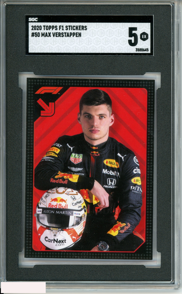 2020 TOPPS F1 STICKERS MAX VERSTAPPEN #50 ASTON MARTIN RED BULL SGC 5 EX