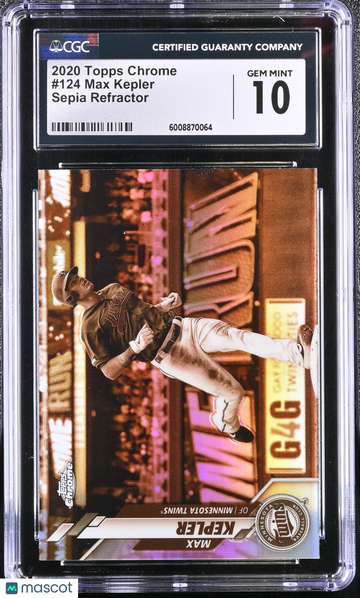 2020 Topps Chrome Max Kepler #124 Sepia Refractor CGC 10
