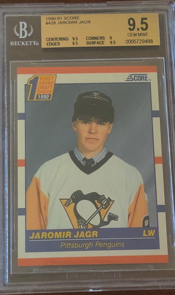 1990-91Score Canadian #428 JAROMIR JAGR ROOKIE~BGS 9.5 Gem Mint!!