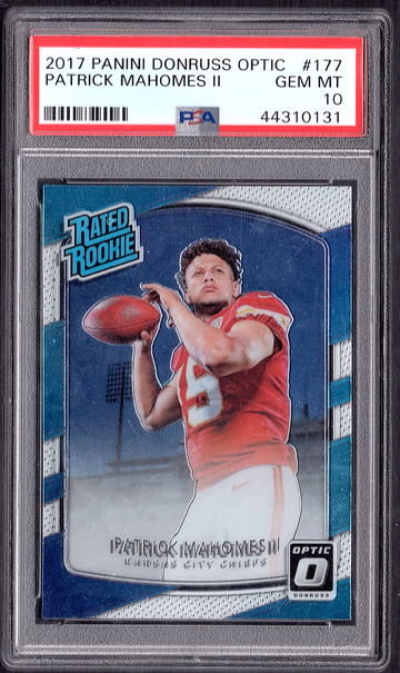 Patrick Mahomes II 2017 Panini Donruss Optic #177 RC PSA 10