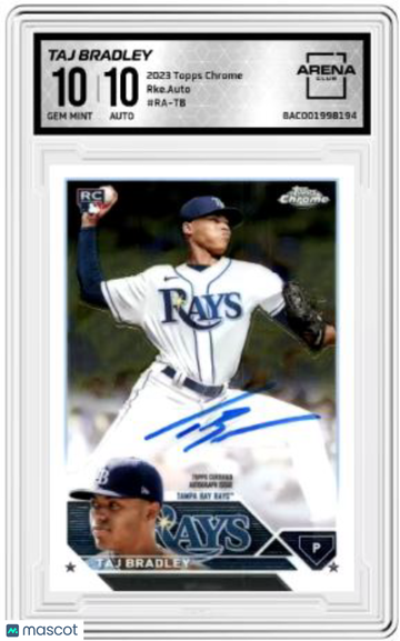 2023 Topps Chrome Taj Bradley #RA-TB Rookie Auto RC Arena Club 10 Auto 10
