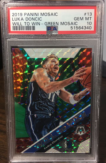 2019 Mosaic Luka Doncic Green Will To Win PSA 10 Gem Mint
