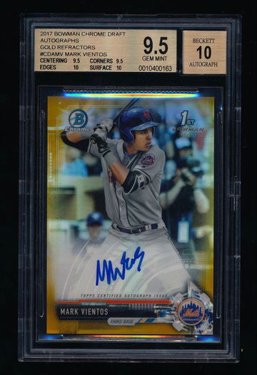 Mark Vientos 2017 Bowman Chrome Gold Auto /50