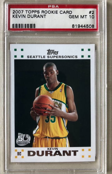 2007 Topps Kevin Durant PSA 10 Rookie Card