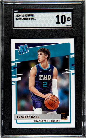 2020-21 DONRUSS #202 LAMELO BALL RATED ROOKIE SGC 10 GM