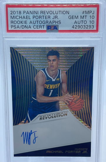 2018 Panini Revolution Michael Porter Jr Rookie Autographs PSA 10 Auto 10 GEM MINT