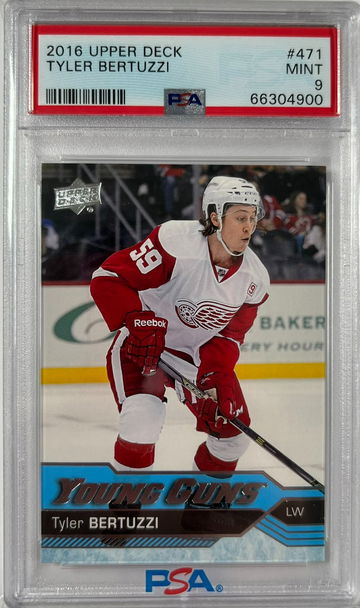 2016 Upper Deck Tyler Bertuzzi Young Guns RC Rookie Card PSA 9 Mint